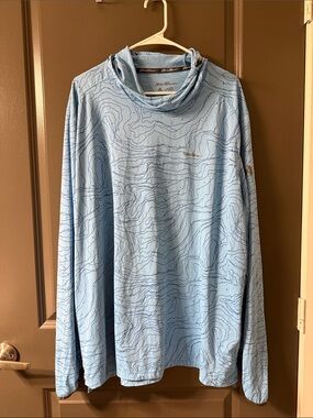 Men's Light Blue Performance Hoodie